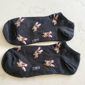 NWOT J. Crew Bunny Dog ankle socks